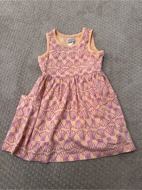 Hanna Andersson Sleeveless Playground Dress, Size 4, Violet Simple Seashells